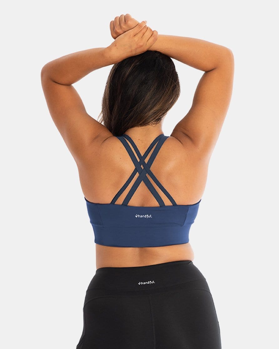 Handful Double Down Bra – Night Swim Navy | Handful | Evolve Fit Wear