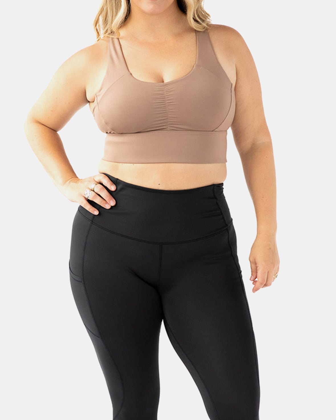 Handful Gametime Bra – Just Brew It (Latte Brown) | Handful | Evolve Fit Wear