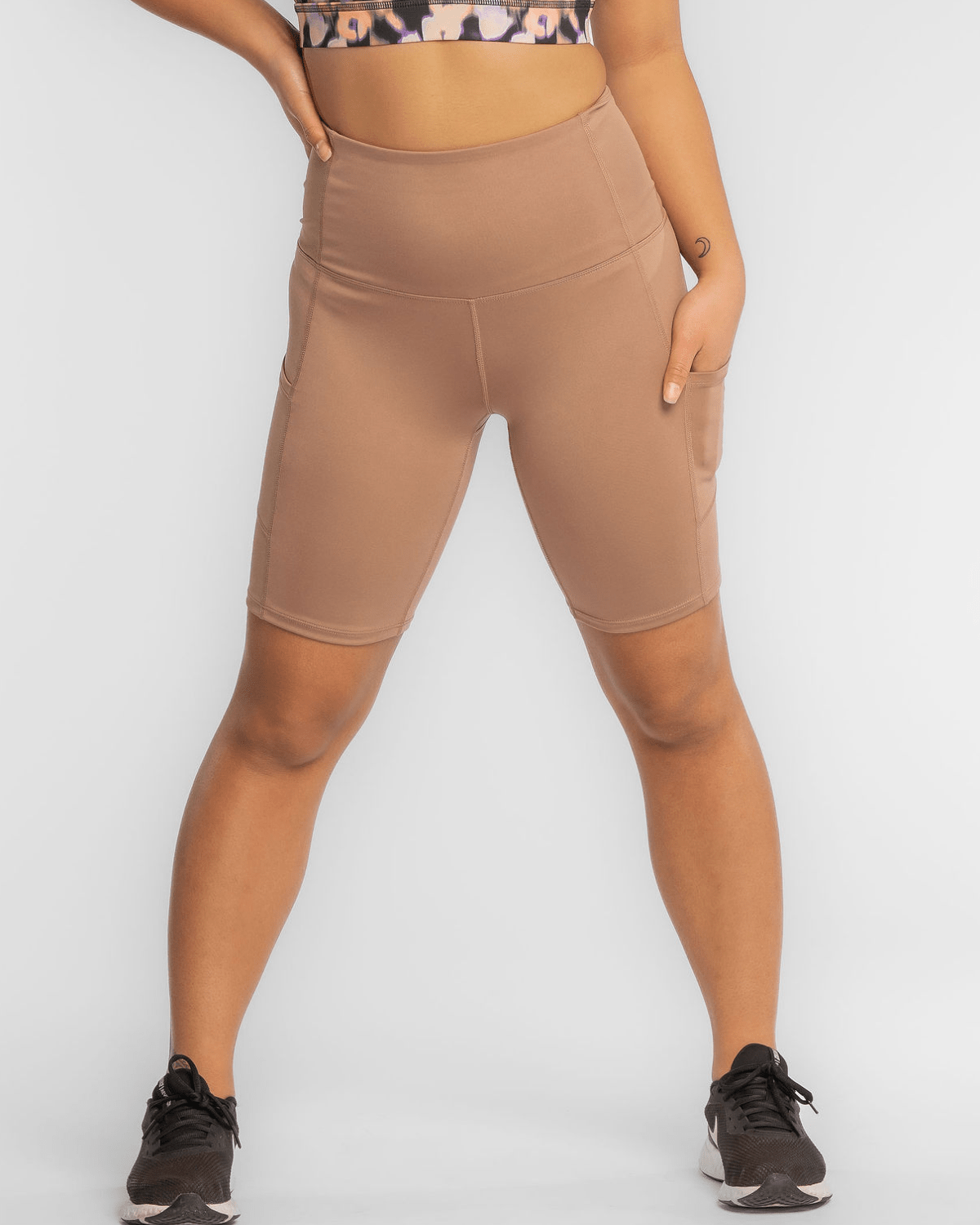 Handful Hi Five High - Waisted Biker Short - Just Brew It | Handful | Evolve Fit Wear