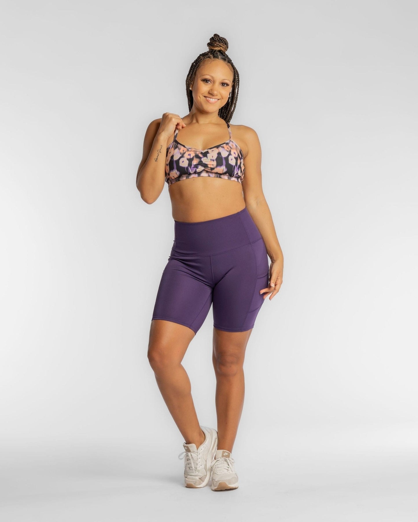 Handful Hi Five High - Waisted Biker Short - Purple Craze | Handful | Evolve Fit Wear