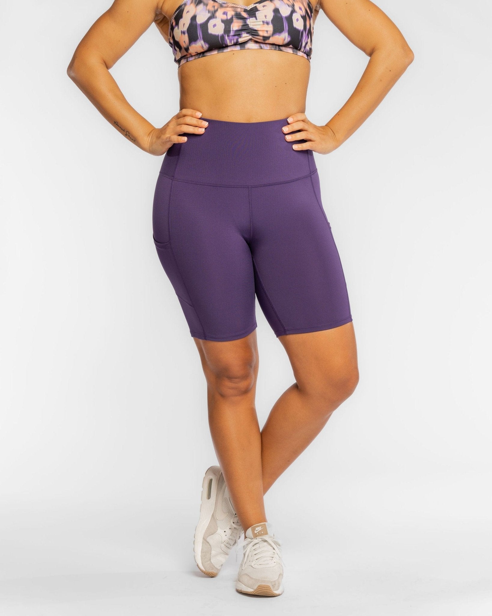 Handful Hi Five High - Waisted Biker Short - Purple Craze | Handful | Evolve Fit Wear
