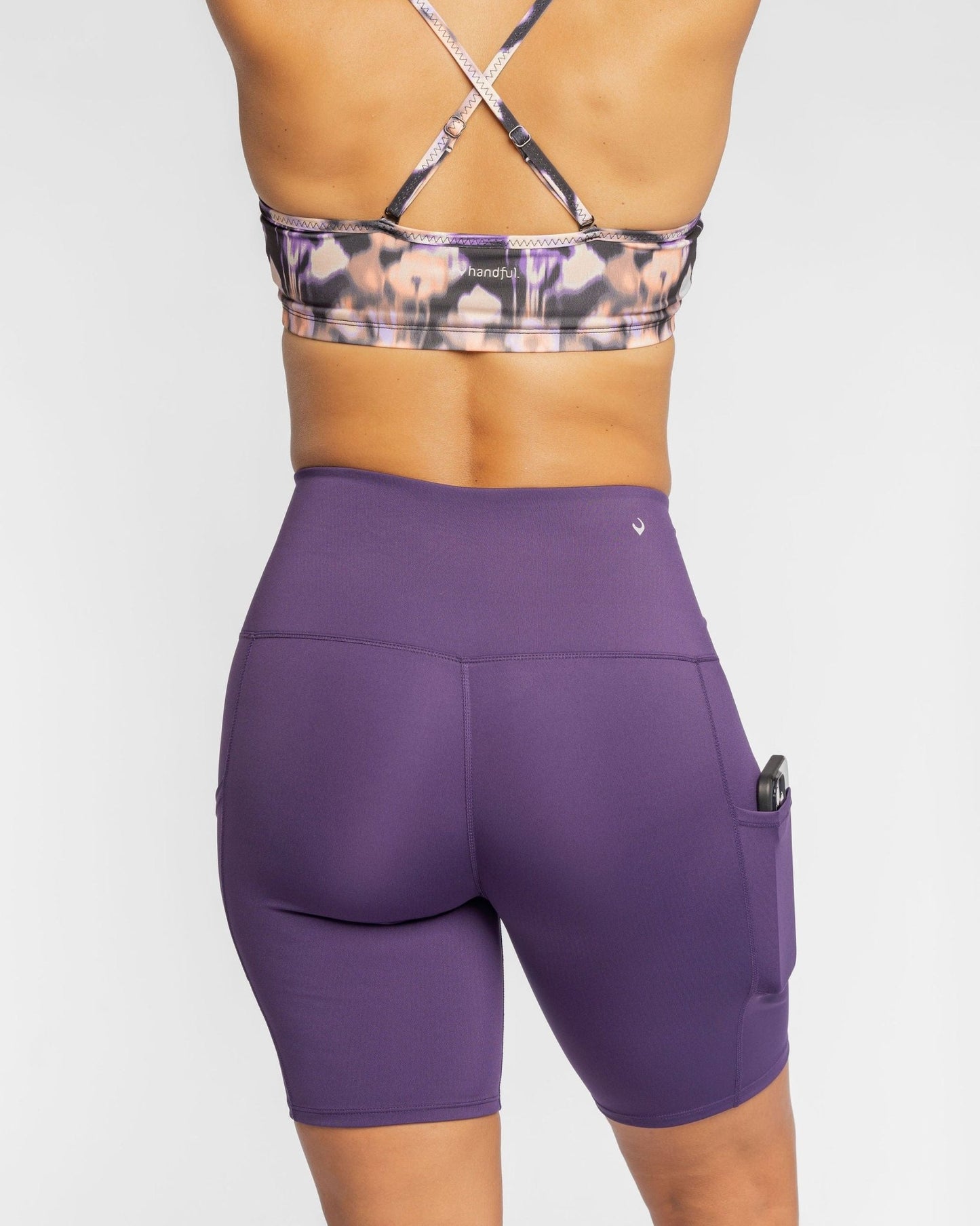 Handful Hi Five High - Waisted Biker Short - Purple Craze | Handful | Evolve Fit Wear