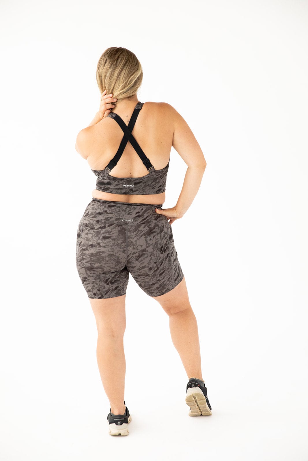 Handful Hi Five Pocketed High - Waist Bike Short - Rock Steady | Handful | Evolve Fit Wear