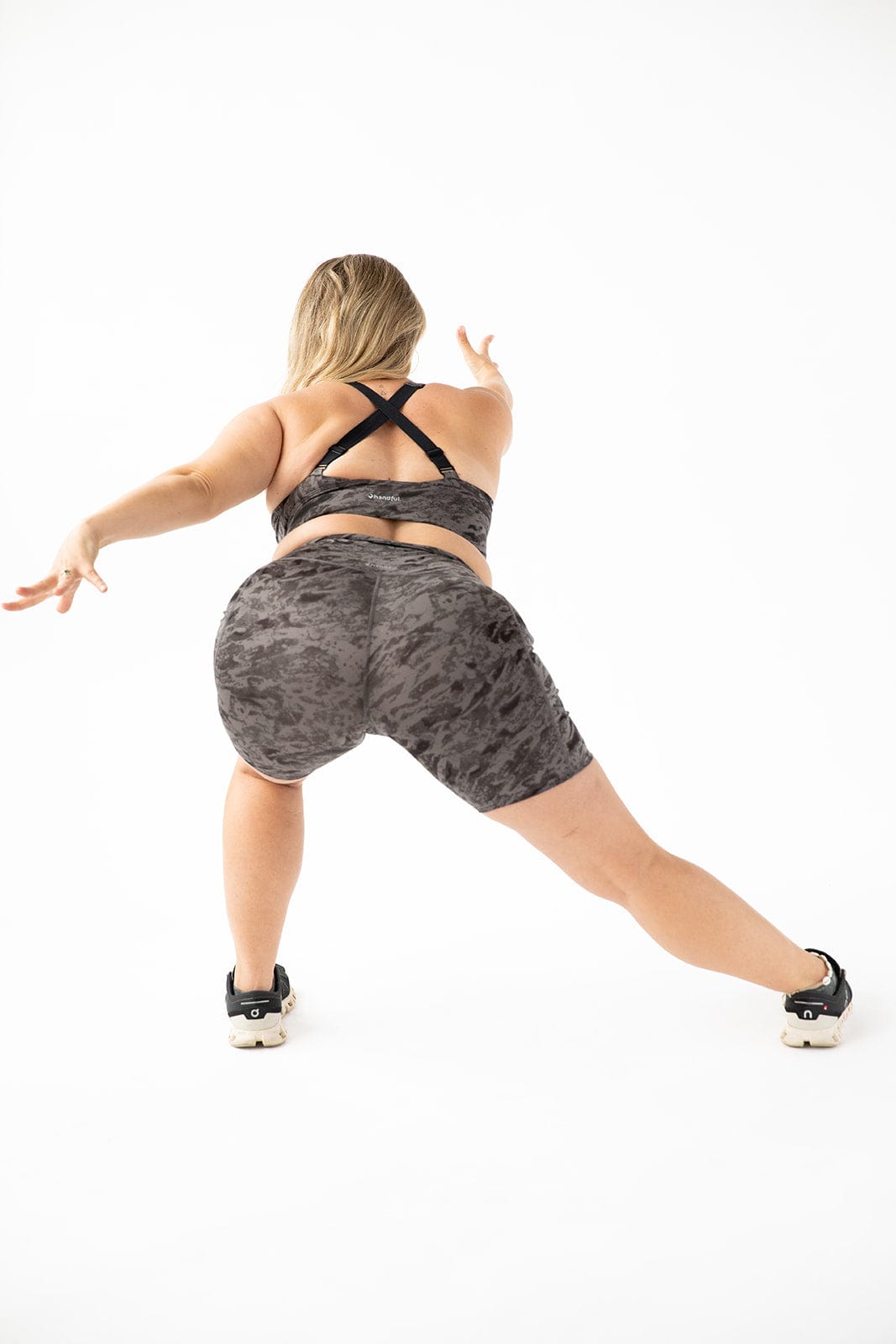 Handful Hi Five Pocketed High - Waist Bike Short - Rock Steady | Handful | Evolve Fit Wear