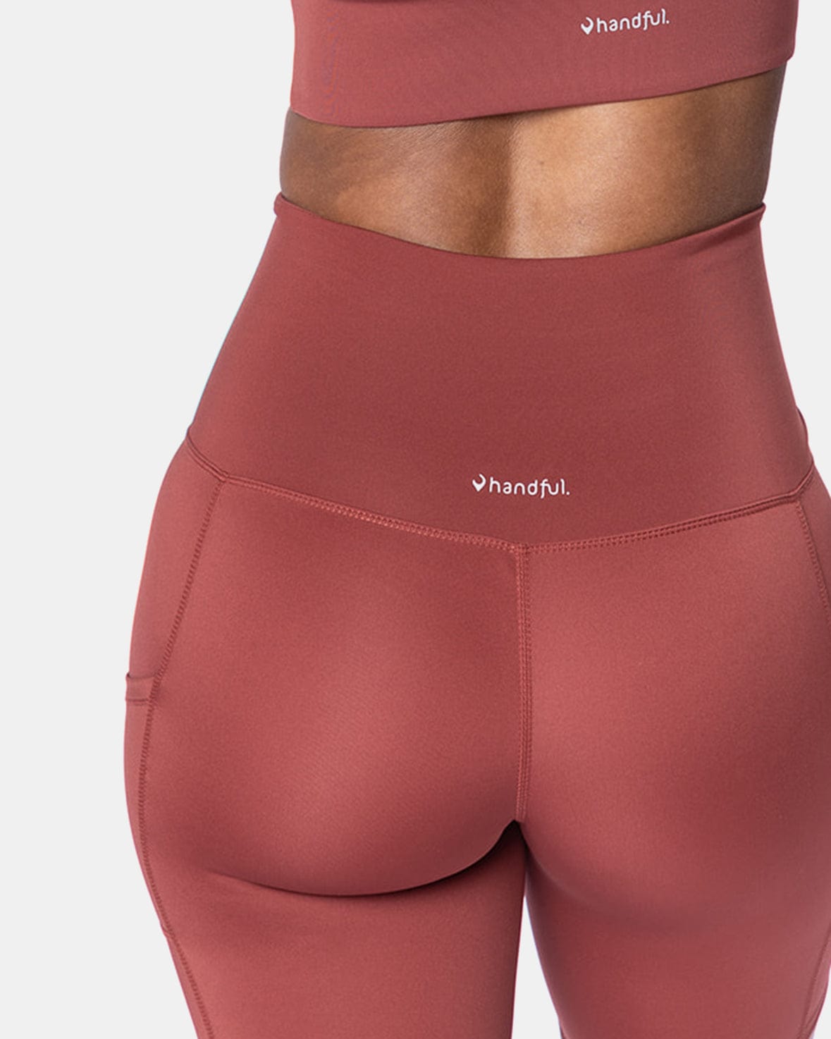 Handful Hi Five Pocketed High - Waist Bike Short - Rooted | Handful | Evolve Fit Wear