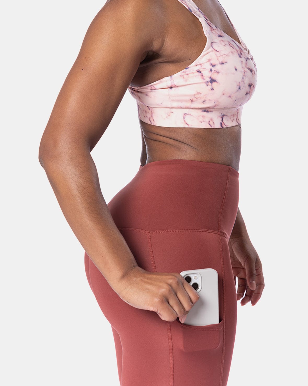 Handful Hi Five Pocketed High - Waist Bike Short - Rooted | Handful | Evolve Fit Wear