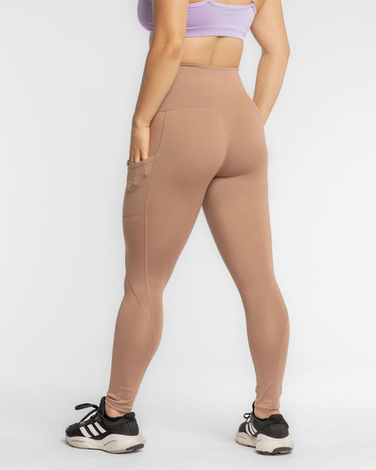 Handful Hi Five Pocketed High - Waist Legging - Just Brew It | Handful | Evolve Fit Wear