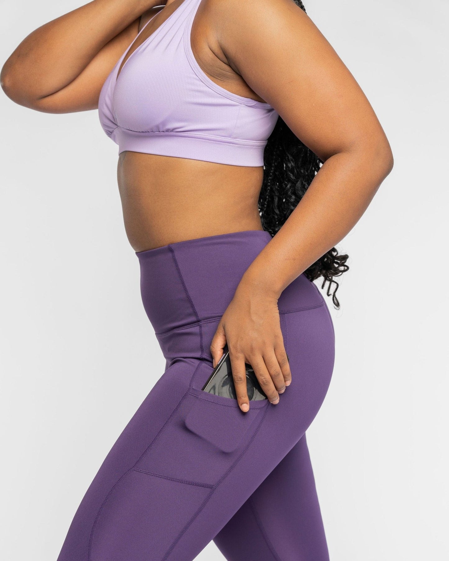 Handful Hi Five Pocketed High - Waist Legging - Purple Craze | Handful | Evolve Fit Wear