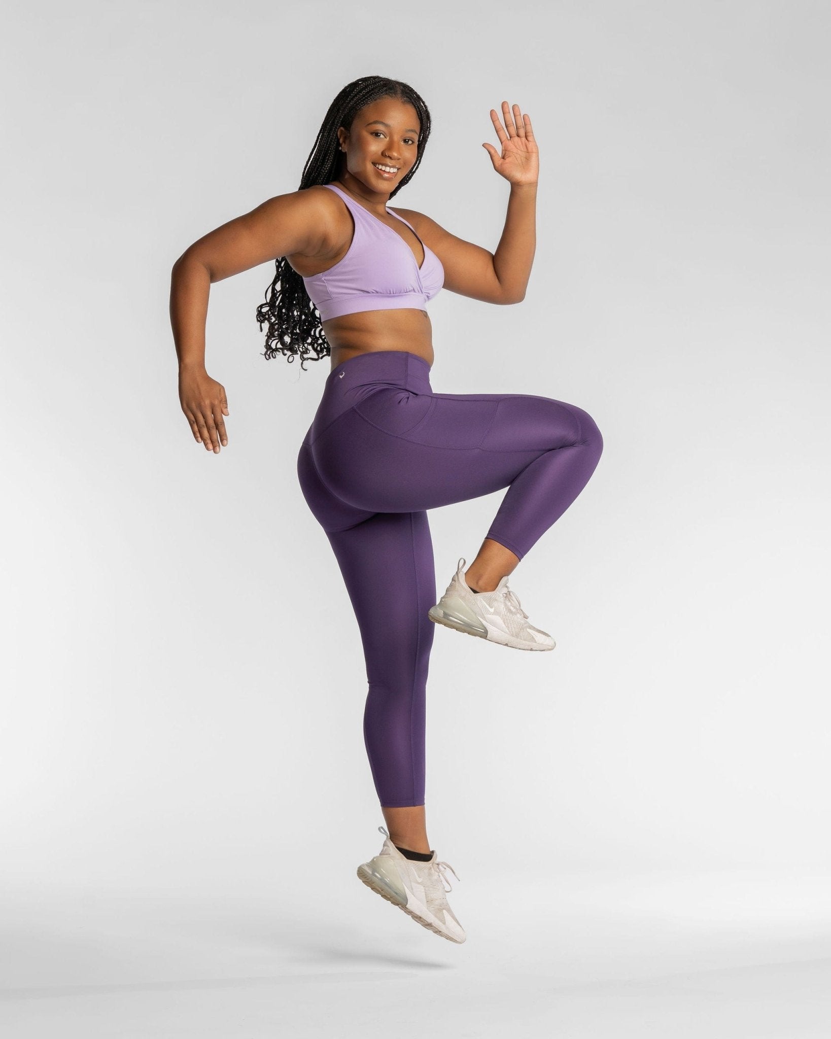 Handful Hi Five Pocketed High - Waist Legging - Purple Craze | Handful | Evolve Fit Wear