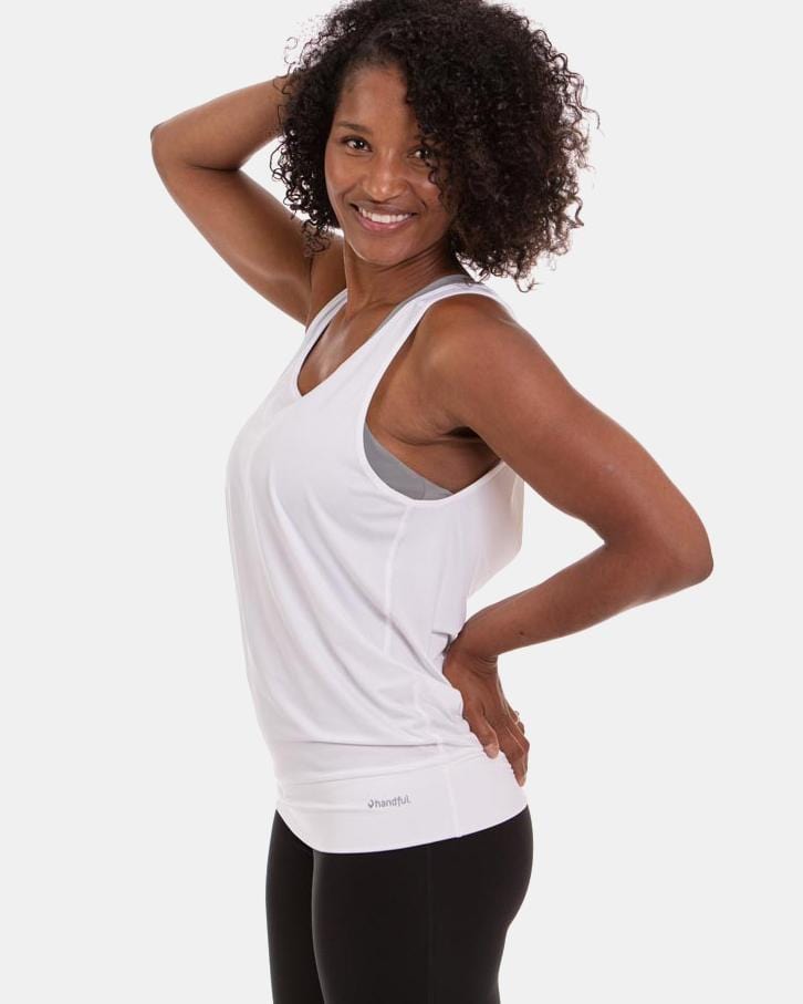 Handful Scoop Tank - No Headlights White | Handful | Evolve Fit Wear