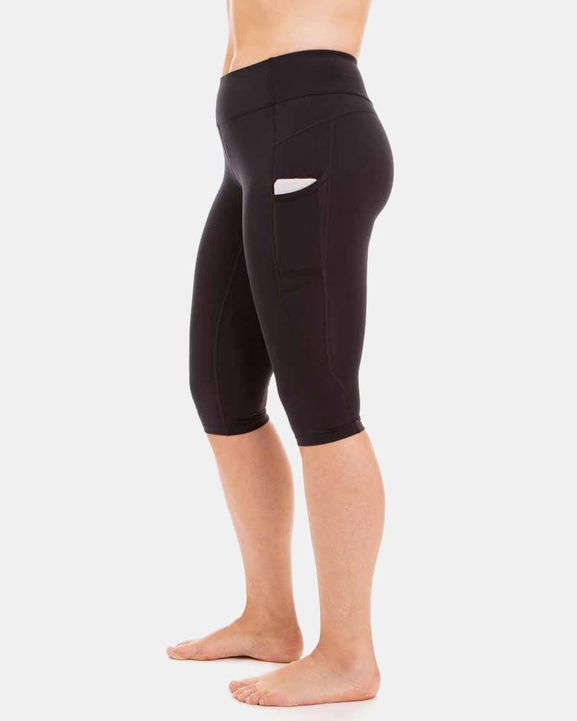 Handful Wi - Thi Mid - Rise Pocketed Crop - Booya Black | Handful | Evolve Fit Wear