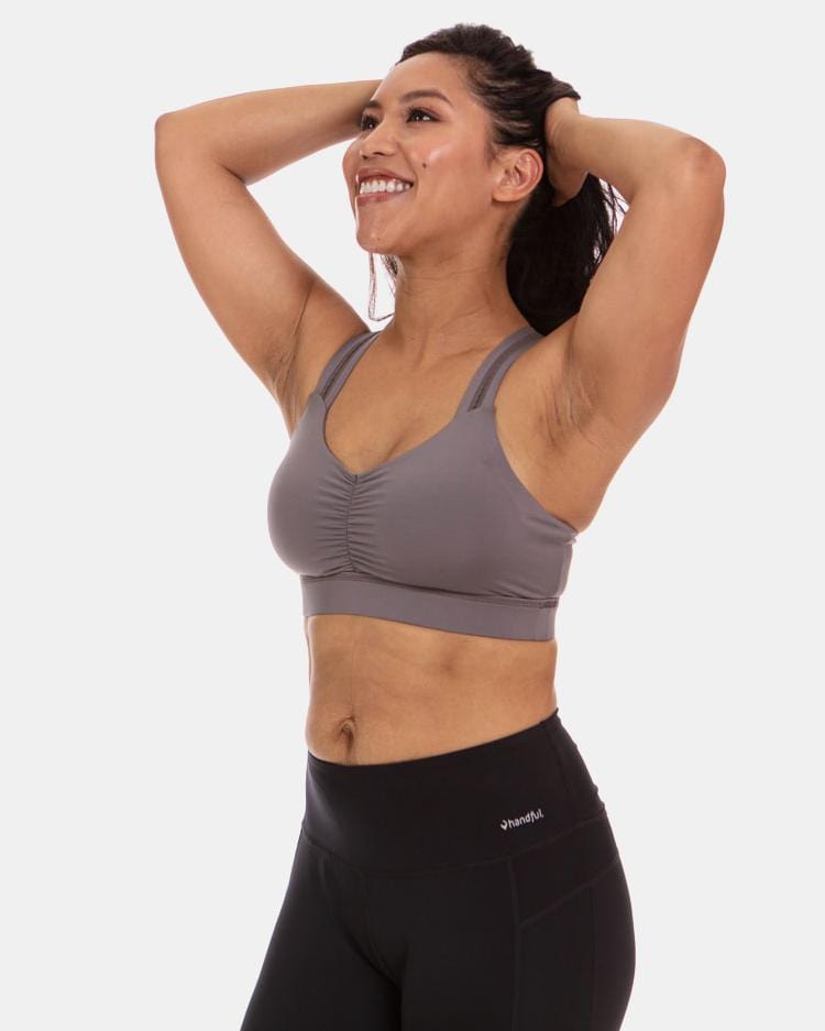 Handful Y - Back Bra - Magnetic Gray | Handful | Evolve Fit Wear