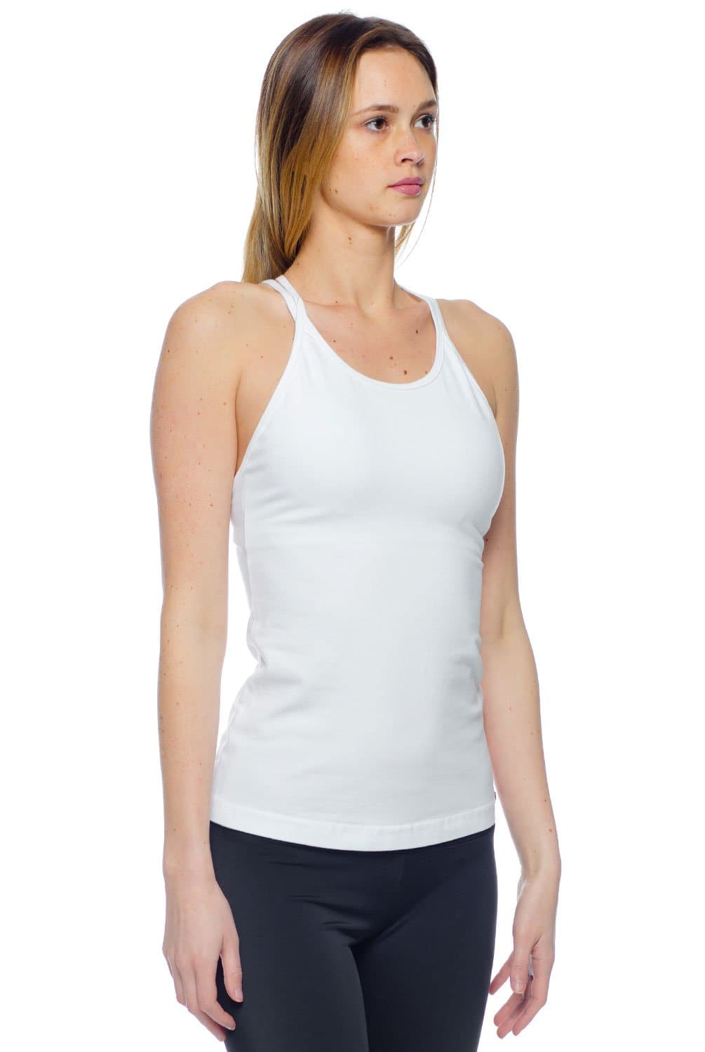 Hard Tail Double Cross Tank - White | Hard Tail Forever | Evolve Fit Wear