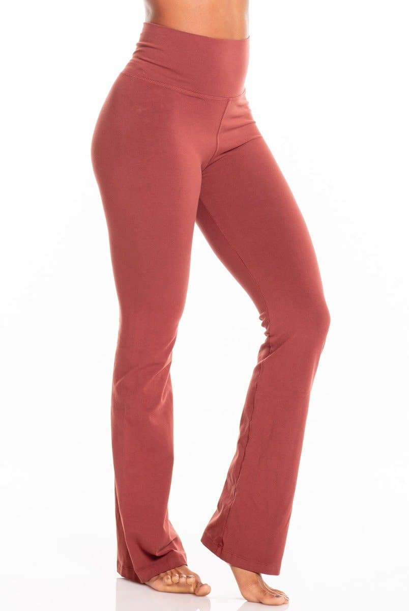 Hard Tail Rolldown Bootleg Pant - Mahogany | Hard Tail Forever | Evolve Fit Wear