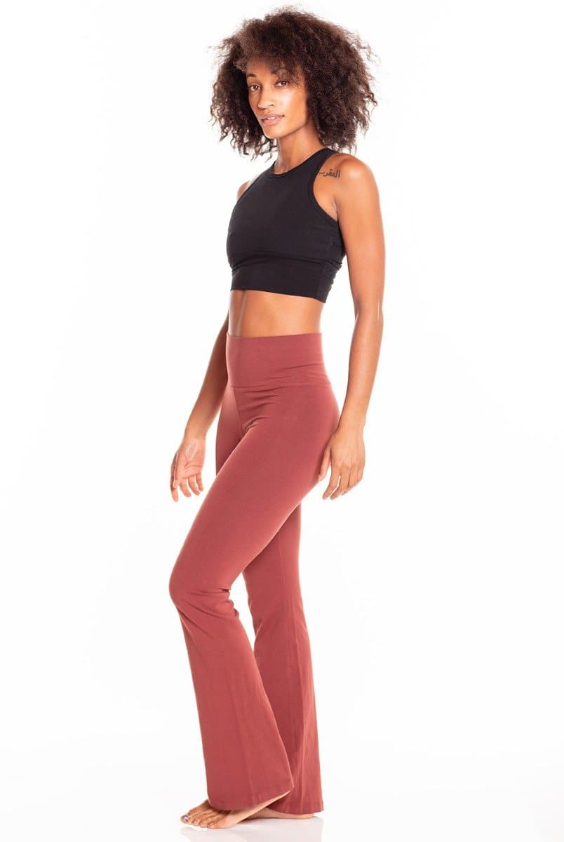Hard Tail Rolldown Bootleg Pant - Mahogany | Hard Tail Forever | Evolve Fit Wear