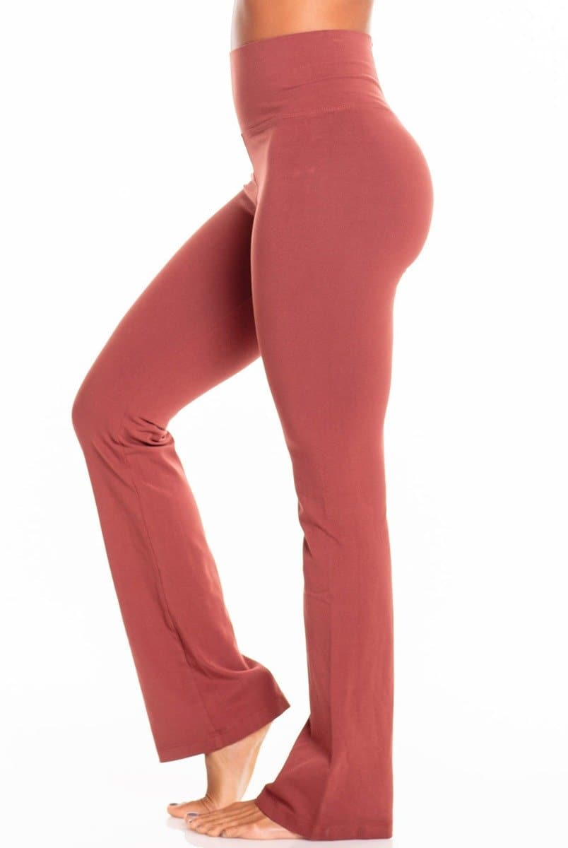 Hard Tail Rolldown Bootleg Pant - Mahogany | Hard Tail Forever | Evolve Fit Wear