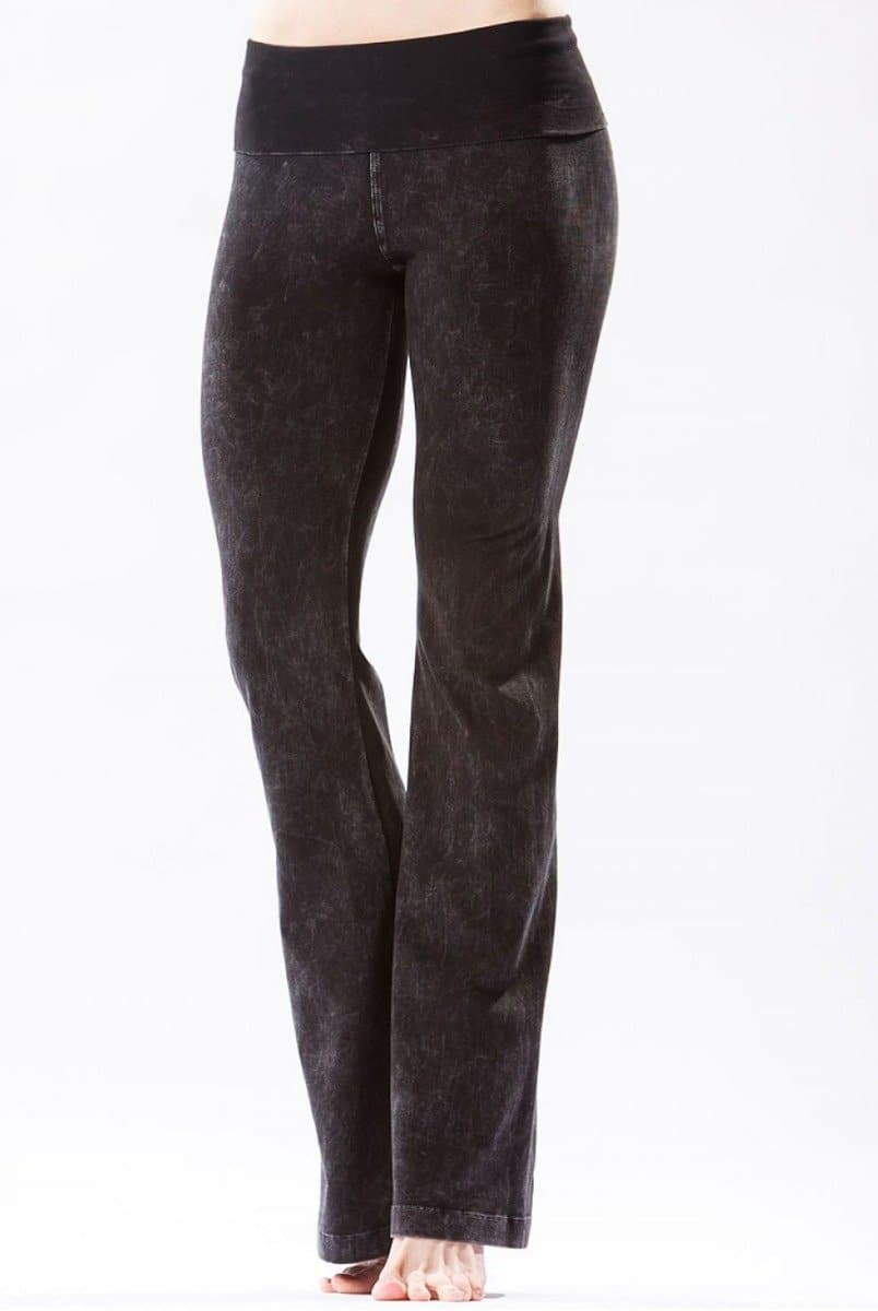 Hard Tail Rolldown Bootleg Pant - Mineral Black | Hard Tail Forever | Evolve Fit Wear
