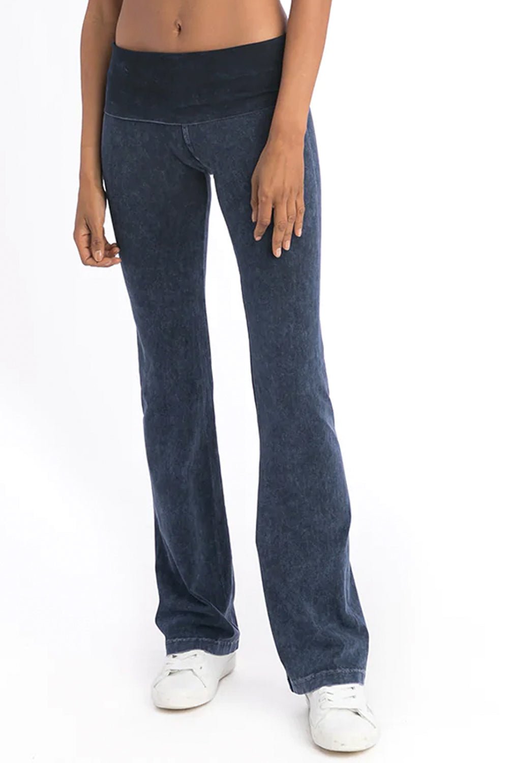Hard Tail Rolldown Bootleg Pant - Mineral Navy | Hard Tail Forever | Evolve Fit Wear