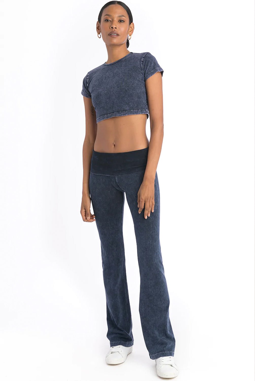 Hard Tail Rolldown Bootleg Pant - Mineral Navy | Hard Tail Forever | Evolve Fit Wear
