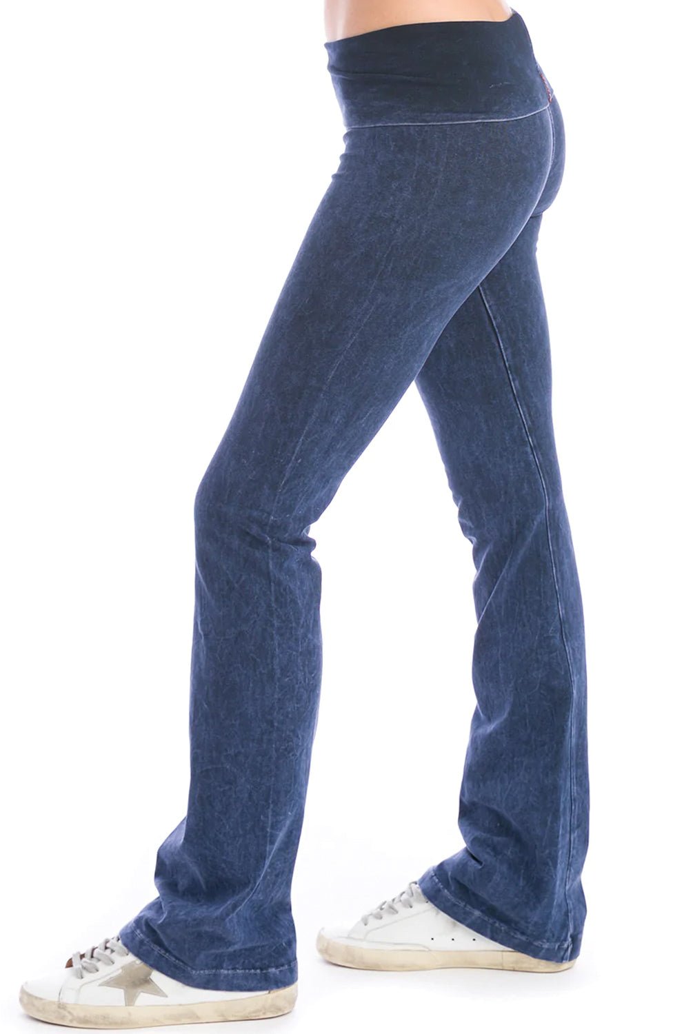 Hard Tail Rolldown Bootleg Pant - Mineral Navy | Hard Tail Forever | Evolve Fit Wear