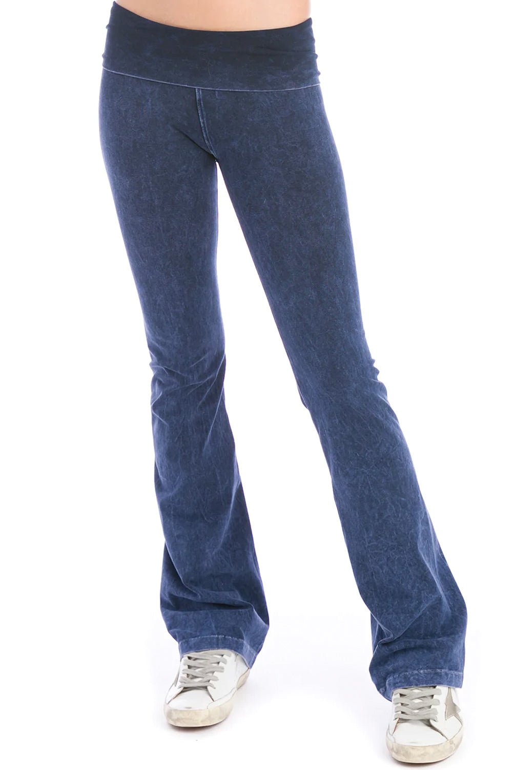 Hard Tail Rolldown Bootleg Pant - Mineral Navy | Hard Tail Forever | Evolve Fit Wear