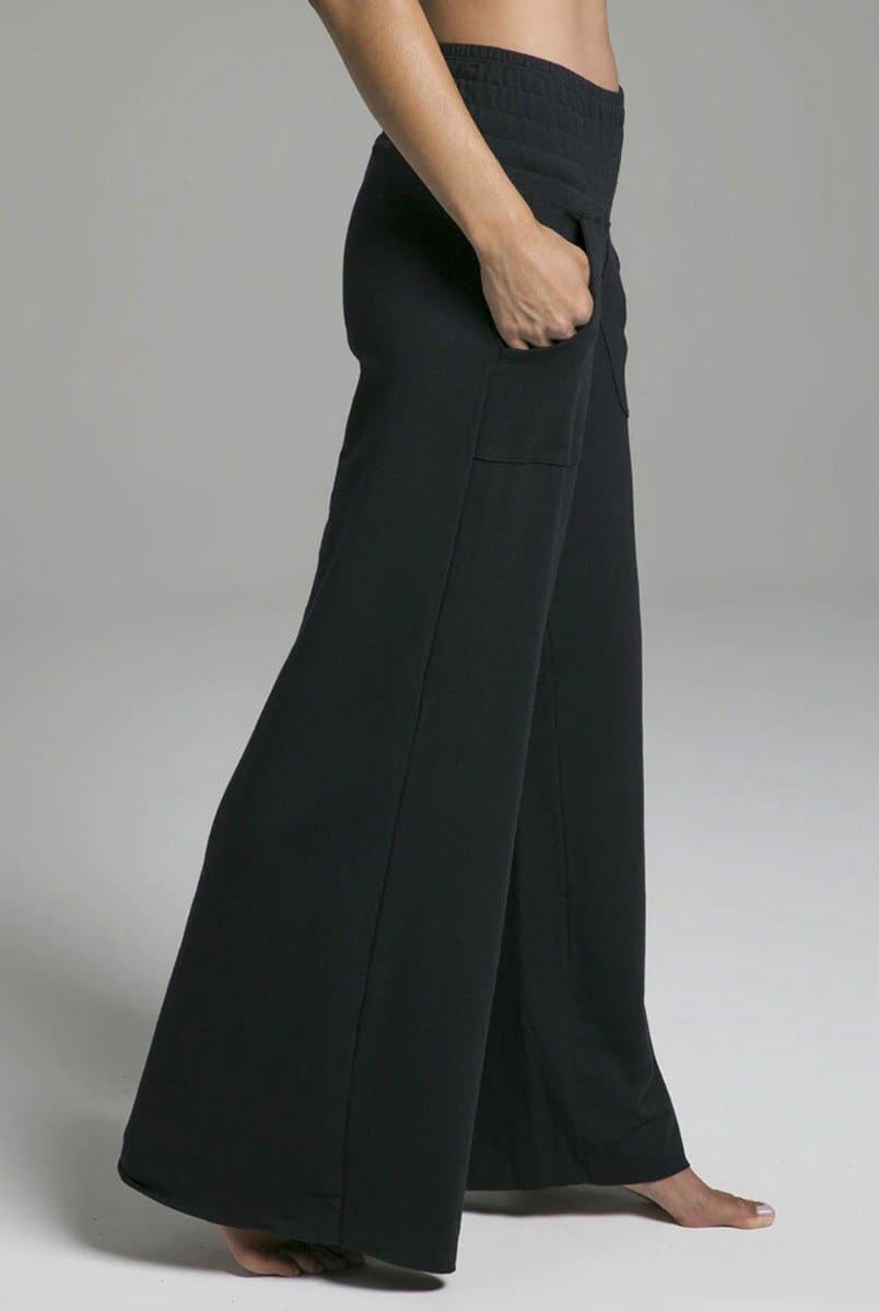 KiraGrace High Cozy Boho Pant - Black in Black