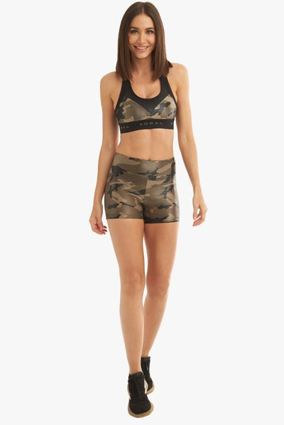 Koral Activewear Hot High Rise Infinity Short - Camo - Evolve Fit Wear