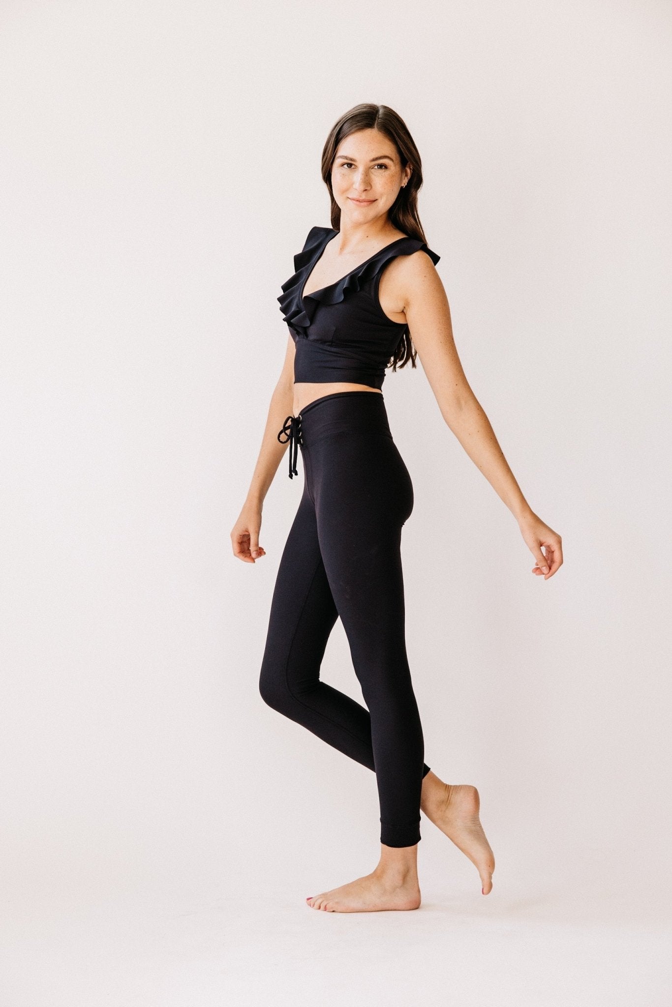 Lace Up Leggings - Black | Swaay | Evolve Fit Wear