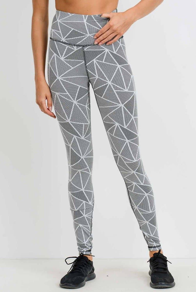 Mono B Jacquard Mosaic Print High Waisted Legging | Mono B | Evolve Fit Wear