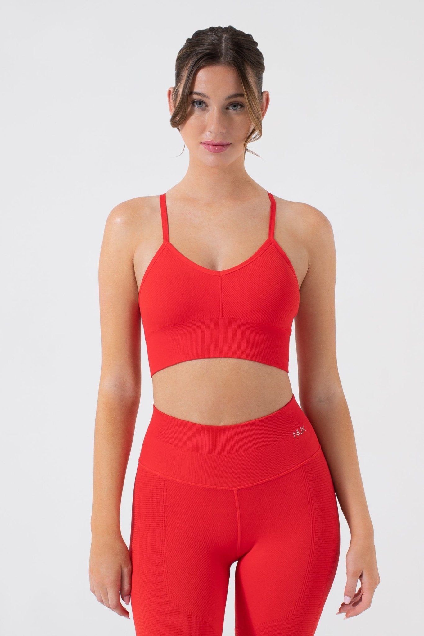 One By One Bra - V - Neck Seamless Sports Bra with Removable Cups | NUX | Evolve Fit Wear