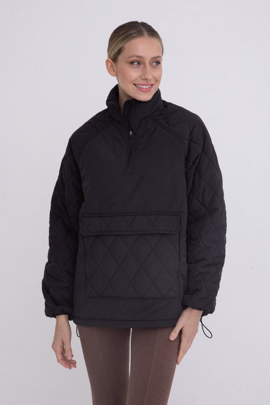 Padded Puffer Quilted Pullover Jacket | Mono B | Evolve Fit Wear