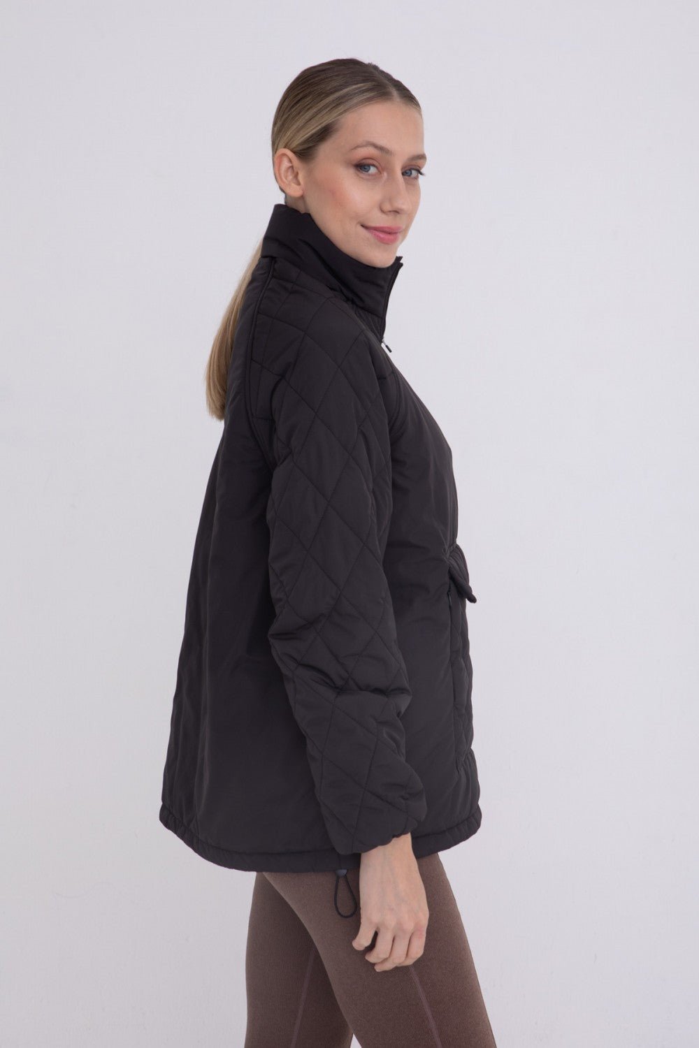 Padded Puffer Quilted Pullover Jacket | Mono B | Evolve Fit Wear