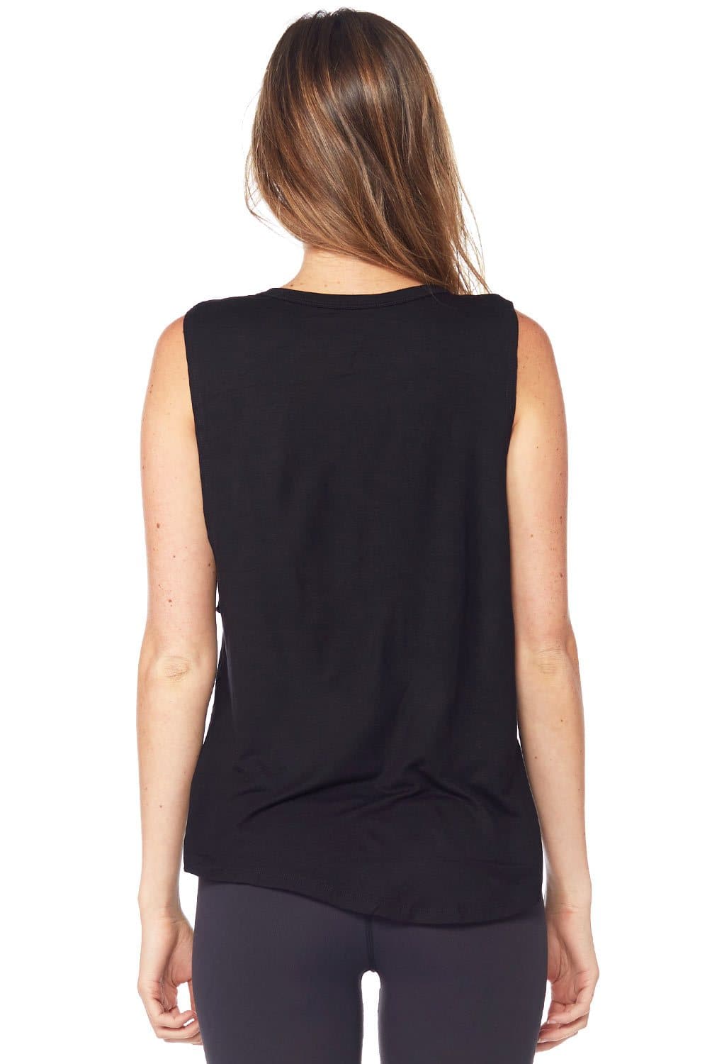 PUPPIES Puppies & Yoga Classic Sleeveless Tee | Puppies Make Me Happy | Evolve Fit Wear