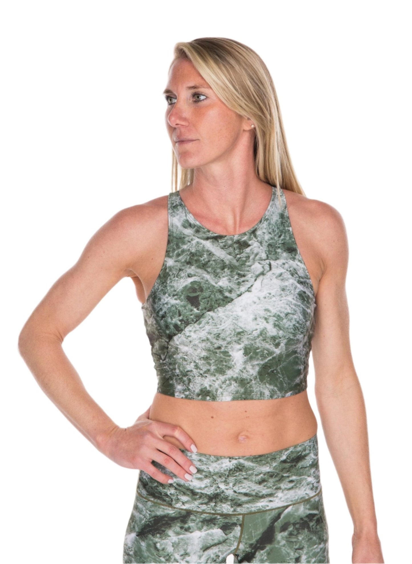 Sage Marble Crop Top | Colorado Threads Clothing | Evolve Fit Wear