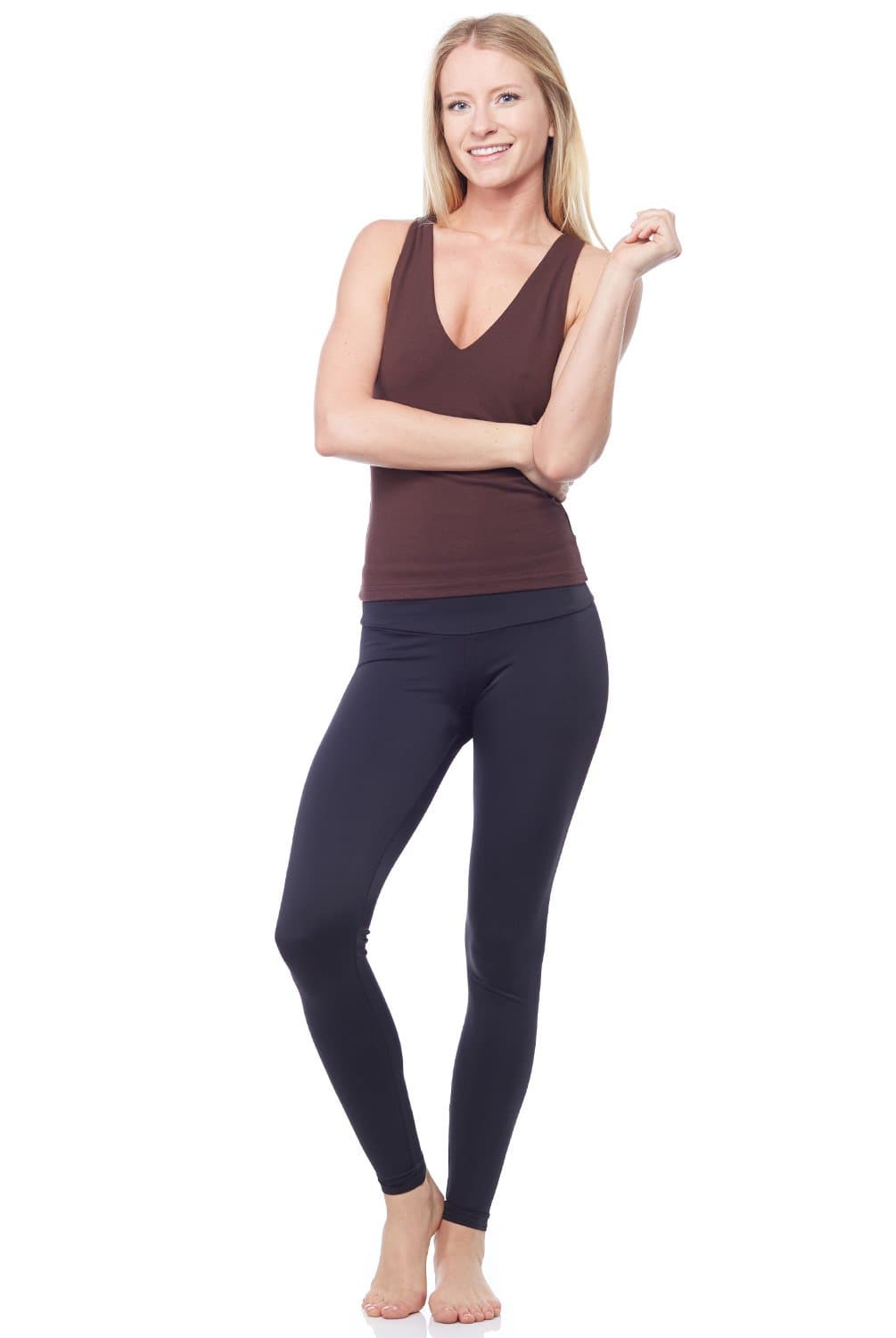 Sandra McCray Flat V - Neck Tank w - Bra | Sandra McCray | Evolve Fit Wear