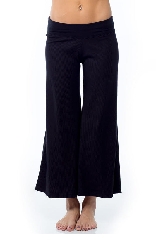 Sandra McCray Ribbed Crop Palazzo Pant | Sandra McCray | Evolve Fit Wear