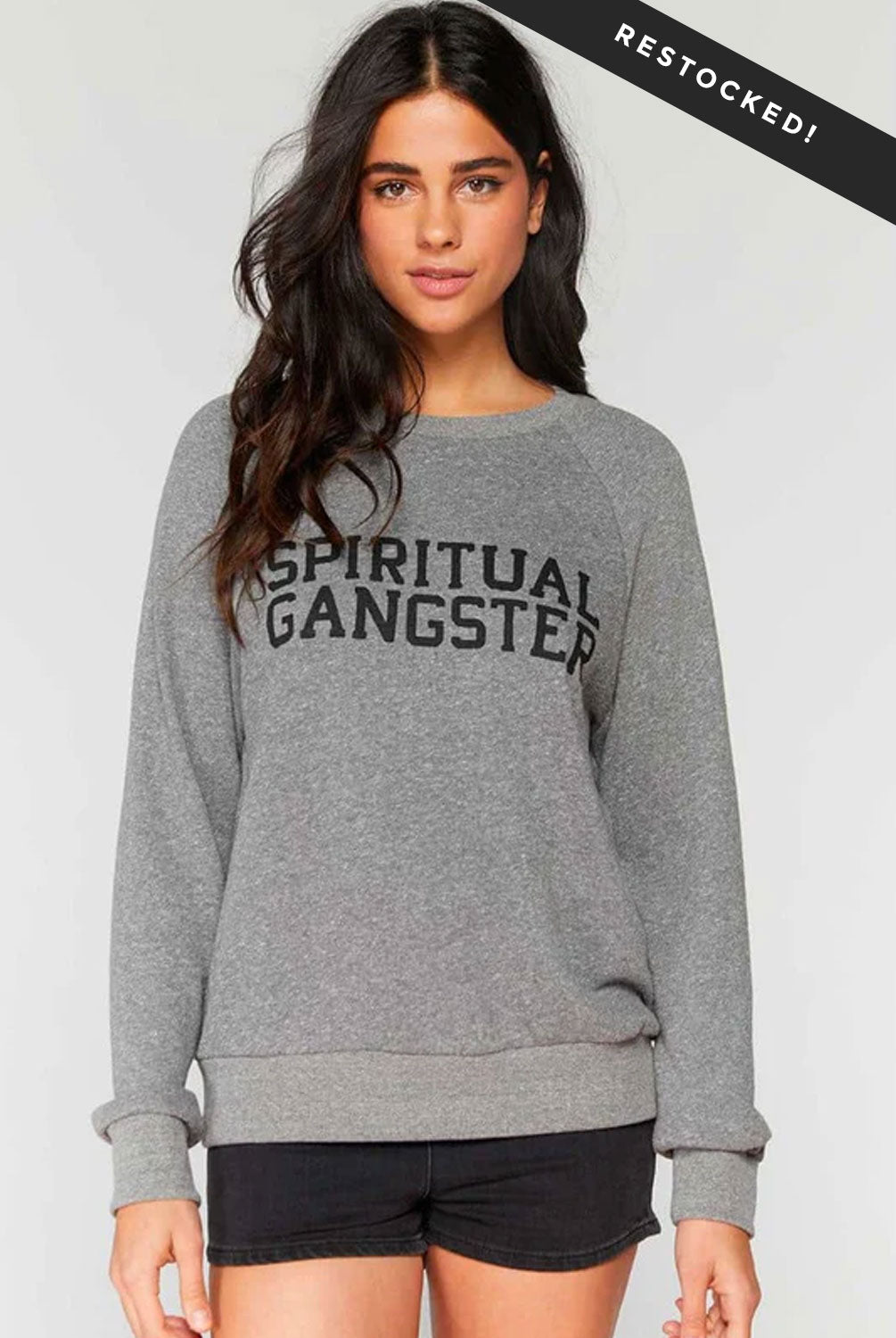 Spiritual Gangster School Sweatshirt - Grey | Evolve Fit