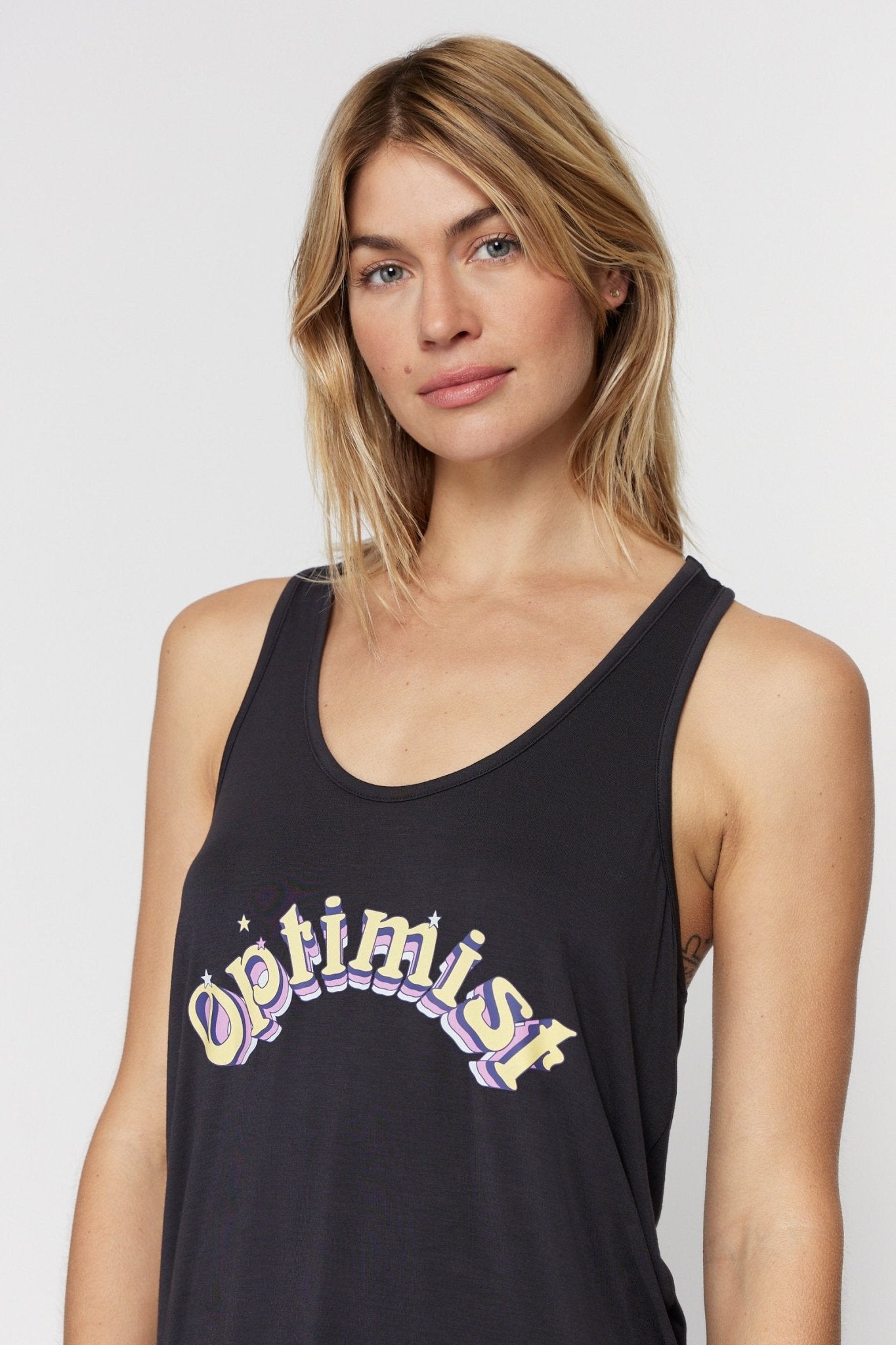 Spiritual Gangster Optimist Boyfriend Bamboo Tank | Spiritual Gangster | Evolve Fit Wear