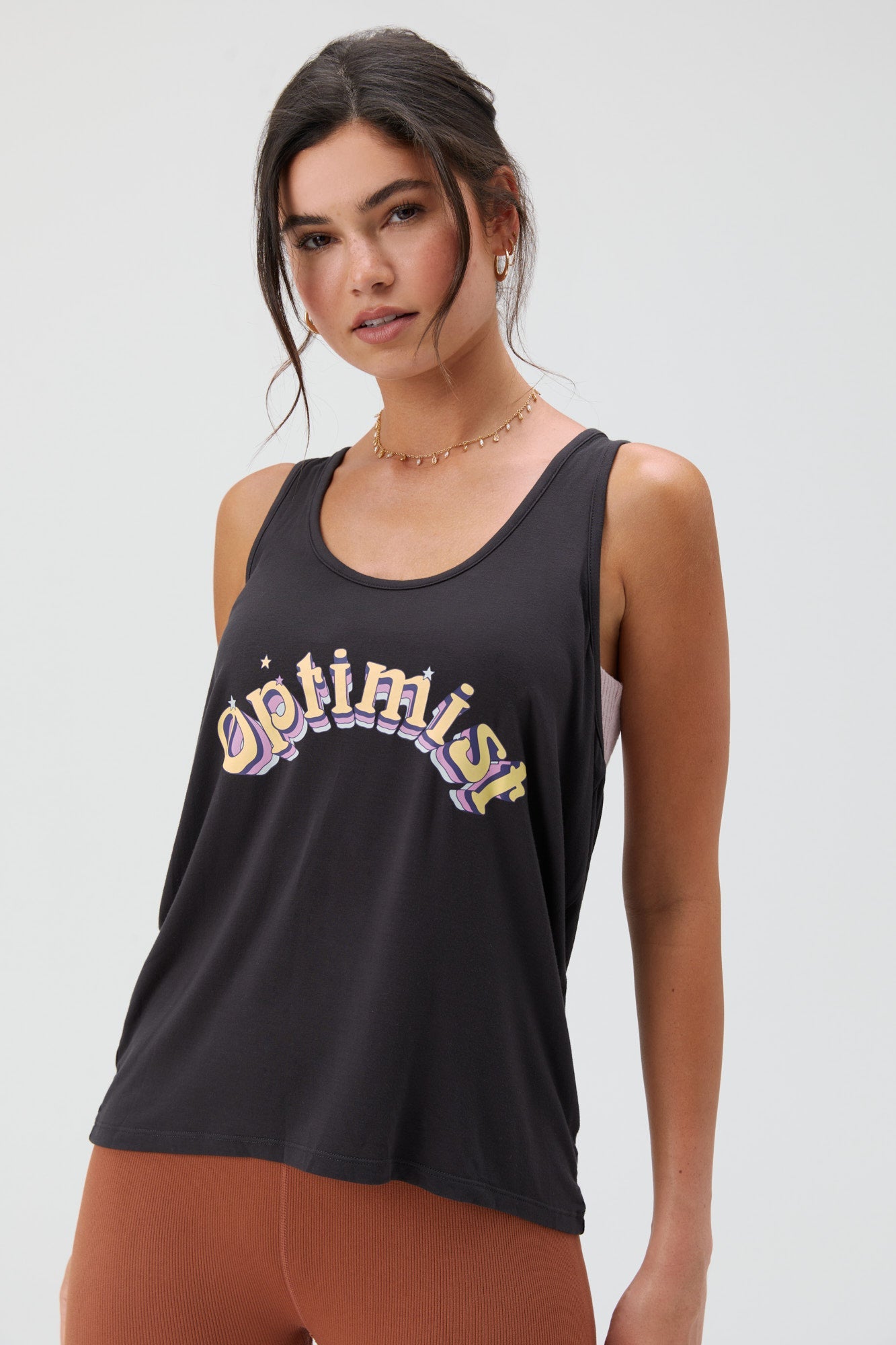Spiritual Gangster Optimist Boyfriend Bamboo Tank | Spiritual Gangster | Evolve Fit Wear