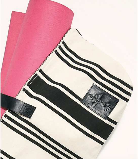 St Tropez Yoga Mat Tote - Black Stripe | Vagabond Goods | Evolve Fit Wear