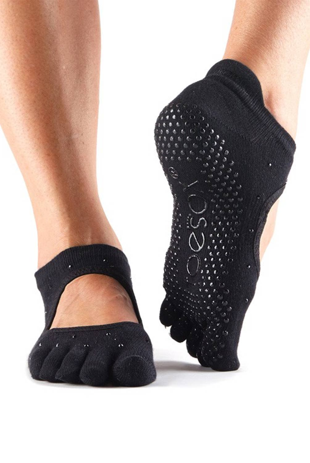 Toesox Full Toe Bellarina Grip Socks in Nightlife