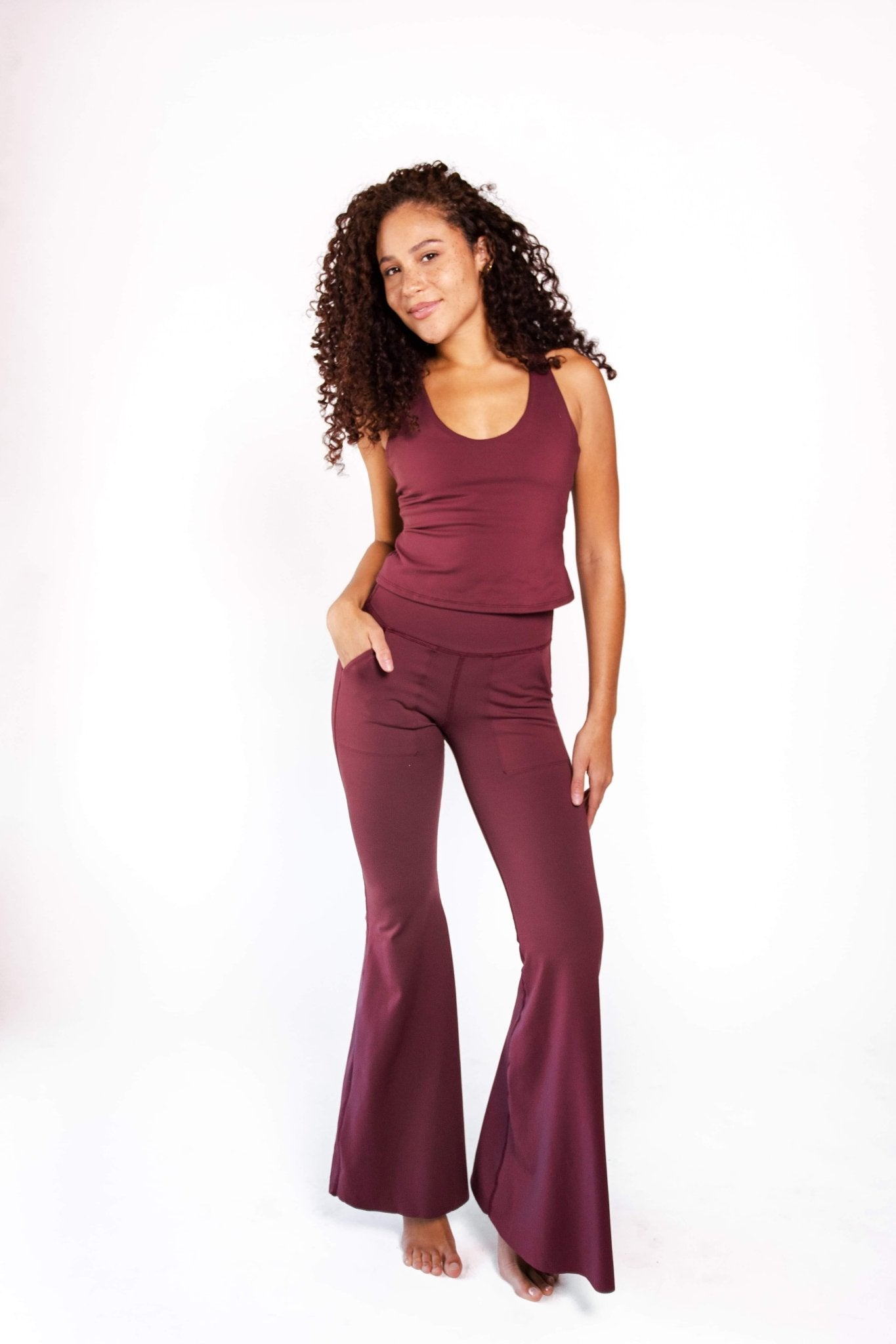 Vitality Tank in Maroon | Yoga Democracy | Evolve Fit Wear