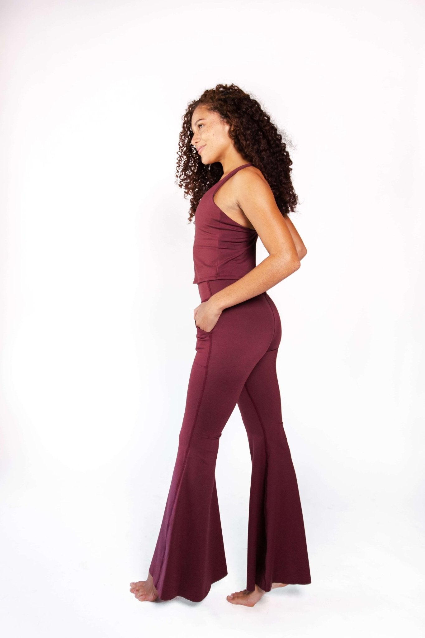 Vitality Tank in Maroon | Yoga Democracy | Evolve Fit Wear