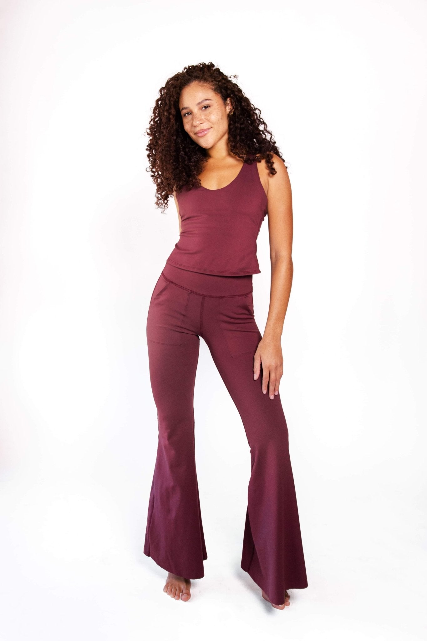 Vitality Tank in Maroon | Yoga Democracy | Evolve Fit Wear