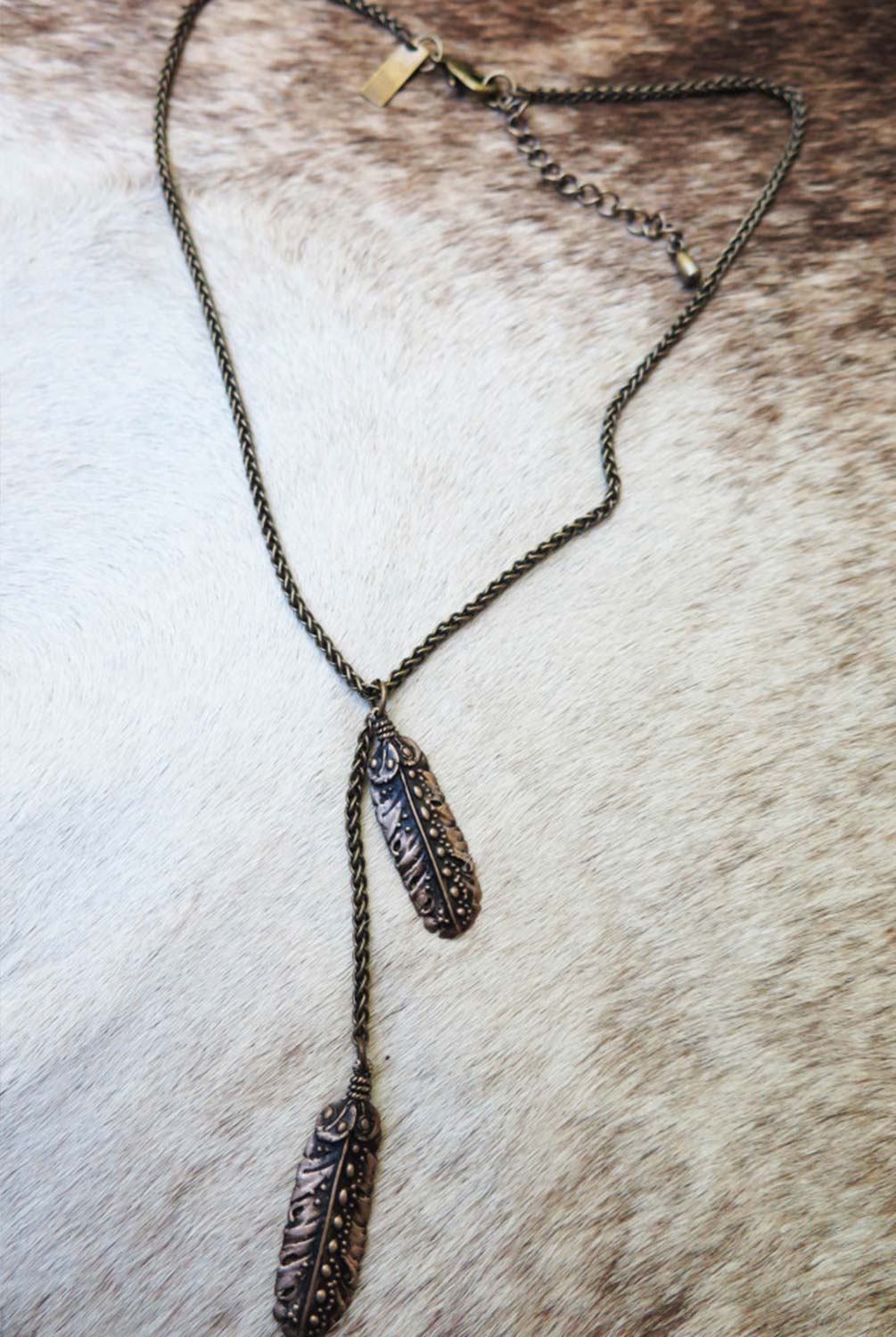 Wanderlust + Wildhearts Jewelry Cielo Feather Lariat Necklace
