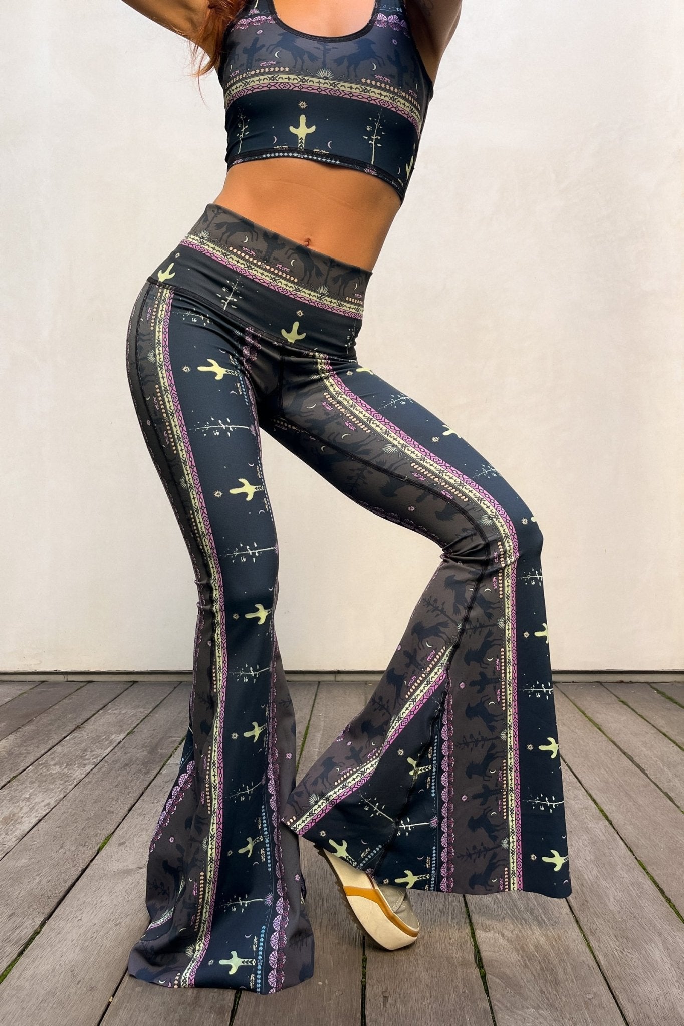 Wild and Free Crop Bell Bottom | Teeki | Evolve Fit Wear