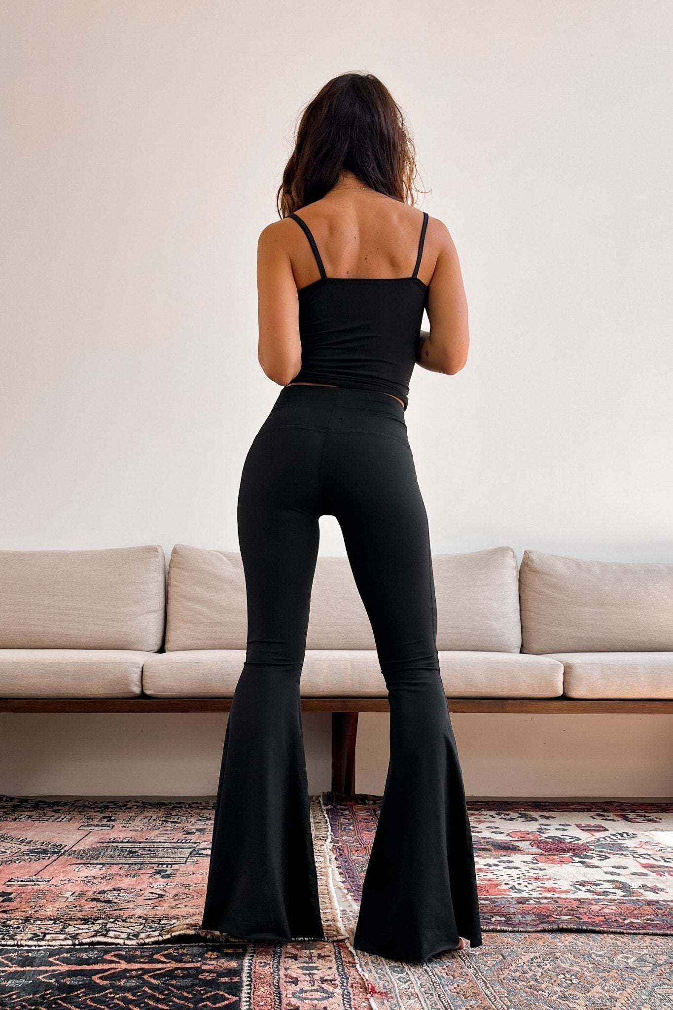 WithLove ♡ Solid Black Crop Bell Bottom | WithLove | Evolve Fit Wear