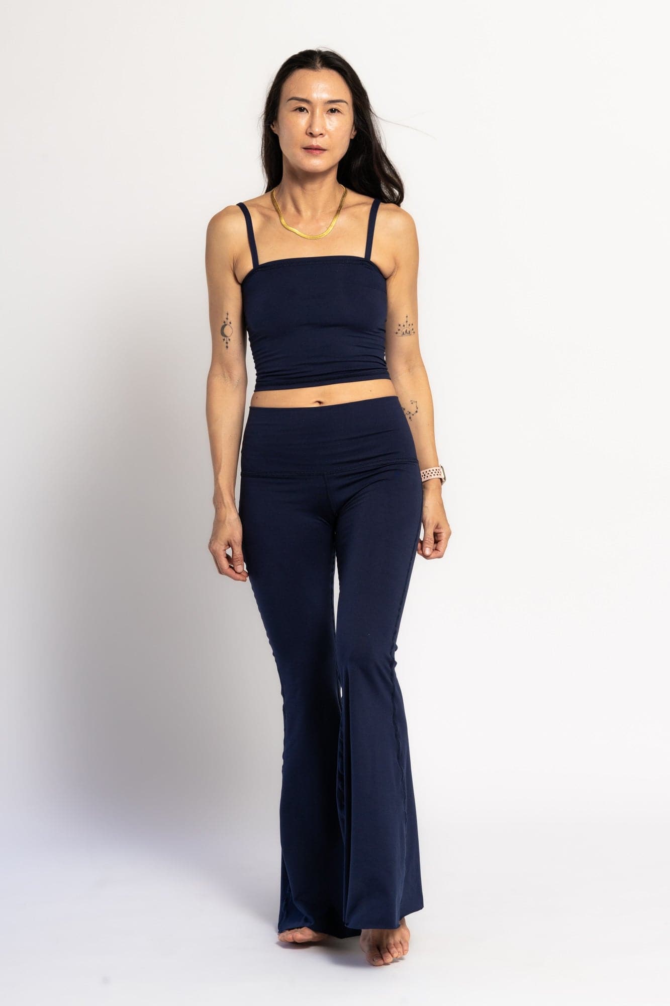 WithLove ♡ Solid Navy Crop Bell Bottom *Waistlist | WithLove | Evolve Fit Wear