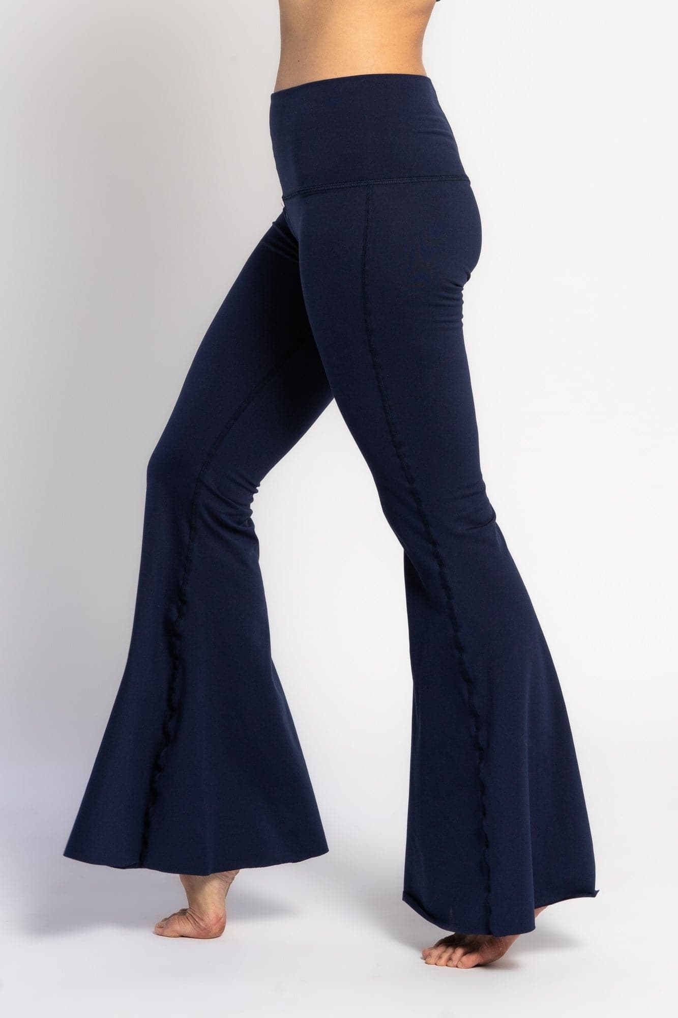WithLove ♡ Solid Navy Crop Bell Bottom *Waistlist | WithLove | Evolve Fit Wear