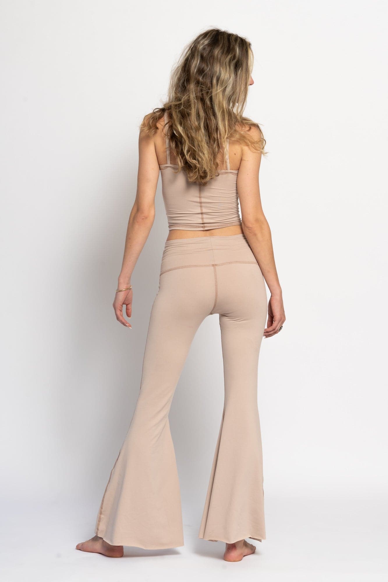 WithLove ♡ Solid Tan Crop Bell Bottom | WithLove | Evolve Fit Wear